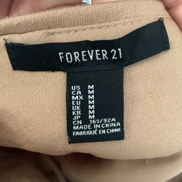 FOREVER 21 Rose Gold Sequin Short Sleeve Peplum Top - Picture 5 of 7